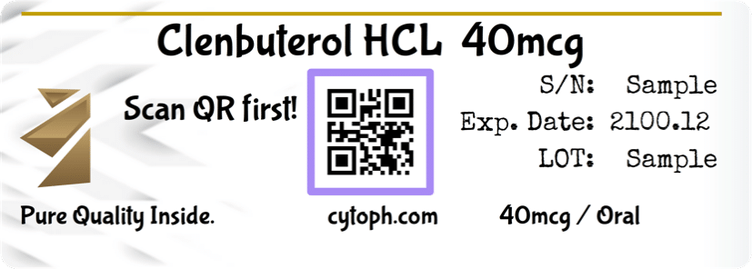 Clenbuterol HCL 40mcg